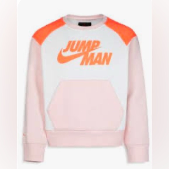 Girls Nike/jordan orange and pink crewneck. - Picture 1 of 6